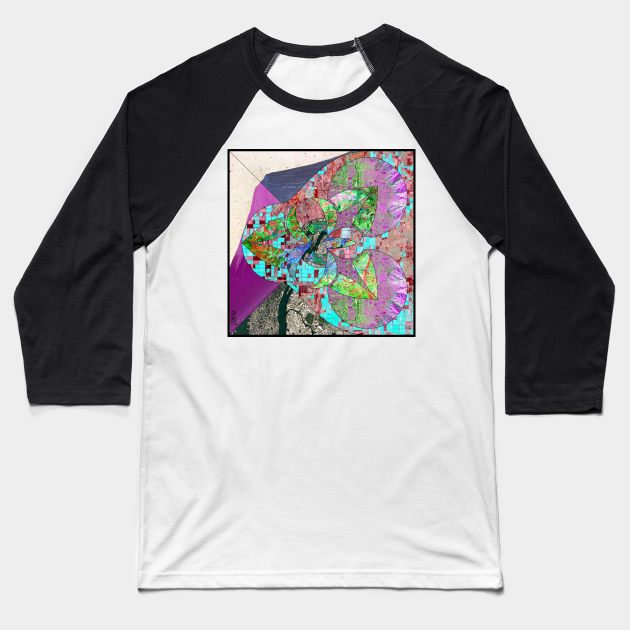 geography collage photograph city in global map Baseball T-Shirt by jorge_lebeau